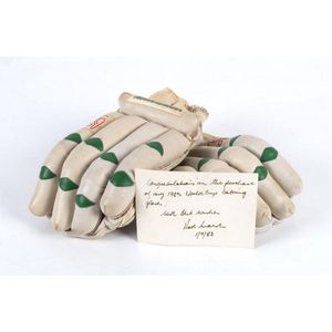 Rod Marsh, batting gloves, worn during the 1983 World Cup.…