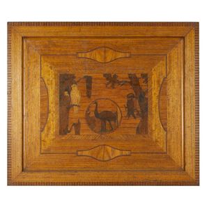An Australian marquetry panel, in casuarina and other woods,…