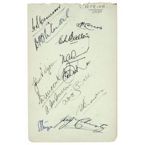 South Africa: 1931-2003 collection of (21) team sheets or…