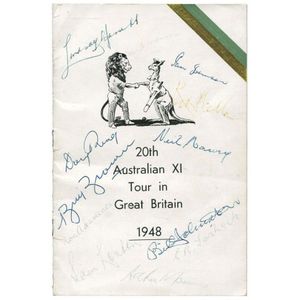 1948 Australian Tour to England: rare itinerary booklet '20th…