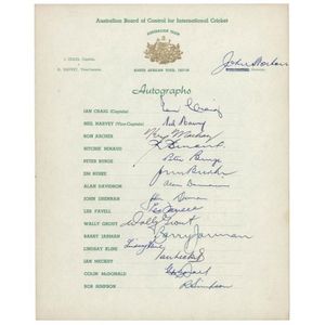Australia in South Africa 1957-97: a group of four fully signed…