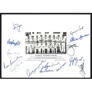 1980-97 collection of Australian Team sheets, etc, all fully…