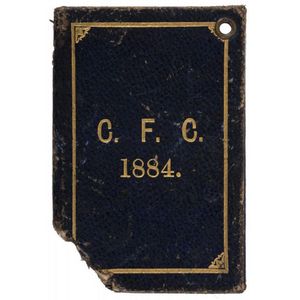 Carlton 1884 Member's card (for Mr. W.J. Hemsworth) in dark…