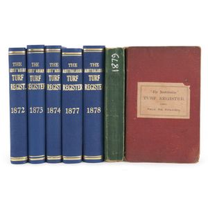 The Australasian Turf Register', 1872 - 74 and 1877 - 78, five…