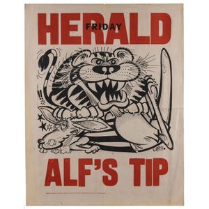 1974 Grand Final eve poster: Undated 'Alf's Tip' original Weg…