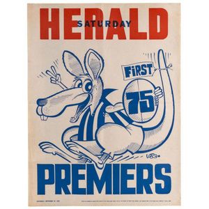 North Melbourne: 1975 original Weg Premiership poster. Good…