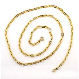 14ct yellow gold oval belcher chain 