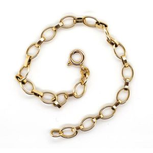 9ct yellow gold oval belcher chain bracelet marked 9k, approx.…