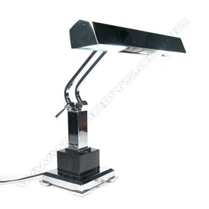 A vintage Art Deco style chromed desk lamp, the lamps within a…
