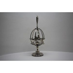 A Park Reid and Barton M.F.D American plated egg cruet stand.