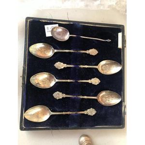 antique silver plate salt spoon