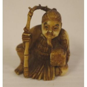 1920s Japanese Ivory Fishing Netsuke - Netsuke - Oriental