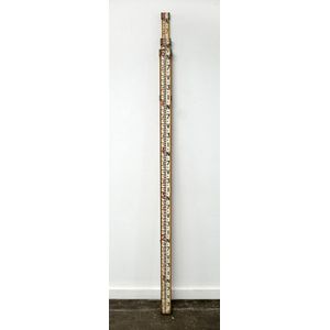 Surveyor's vintage measuring staff, early 20th century, 6 feet…