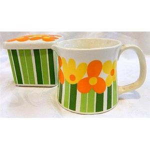Figgjo Flint 'Anne-Marie' milk jug and sugar basin