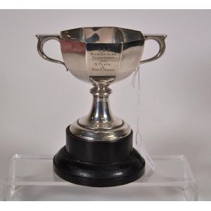 Hardy Bros NSW State tennis trophy 1920 Mixed Doubles, silver…