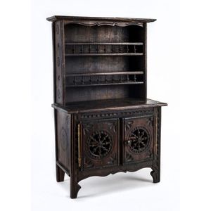 A Continental apprentice kitchen dresser, elm and beech, 19th…