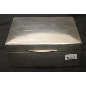 Edward VII Sterling Silver Card Box with Monogram, 1902 - Boxes - Silver