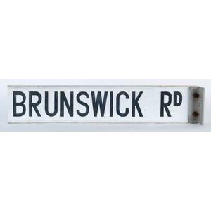 Two vintage Melbourne street signs, 'Station St.' and…