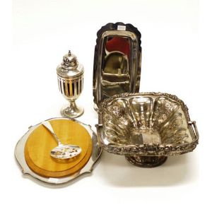 Quantity silver plate tableware including Imperial bread board…