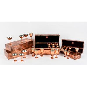 A suite of forty Mt. Isa copper goblets, by Louis Berezi, circa…