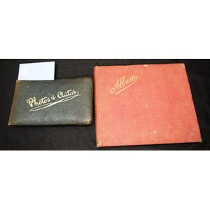 Two Edwardian autograph books including: autograph book with…