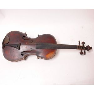 A Victorian violin, handwritten internal label 'Mr. Napier…
