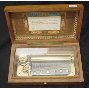 Good Reuge Switzerland wooden music box operational brass…