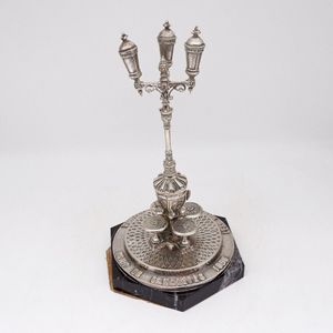 Silver plated Barcelona font De Canaletes 1888, height: 28 cm,…