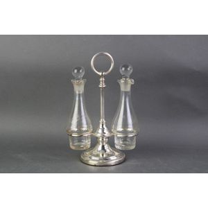 Christofle Cruet Set with Silver Plate Holder - Condiment & Cruet Sets ...