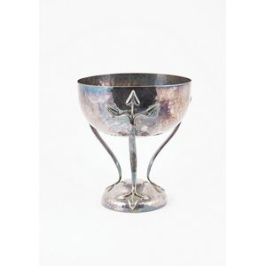 Art Nouveau silver plated planished bowl by J C & Co Ltd, the…
