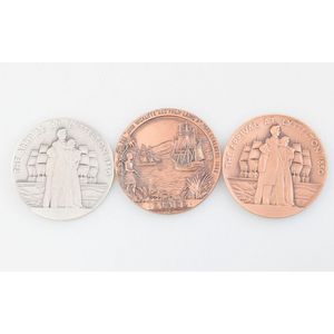 Three medals, New Zealand canterbury Centenary 1850-1950,…