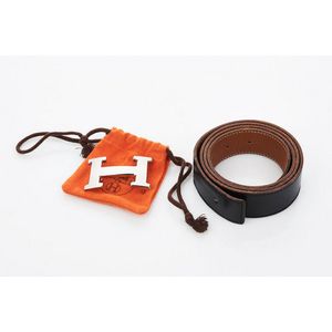 Sold at Auction: Mode: HERMES Made in France T90 leather belt with
