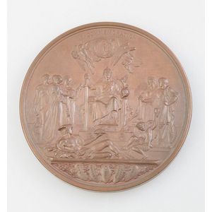 Large bronze medal, Queen Victoria 1887 golden Jubilee medal by…