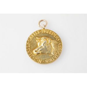 9ct New Zealand jersey cattle Breeders medallion, presentation…