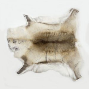 A good quality reindeer skin rug, original Scandinavian label…