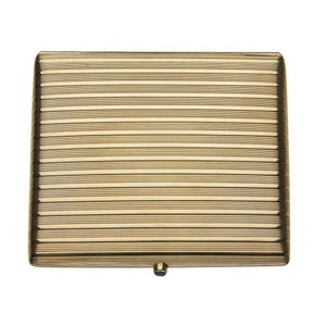 An Art Deco gold cigarette case, of striped decoration, set…