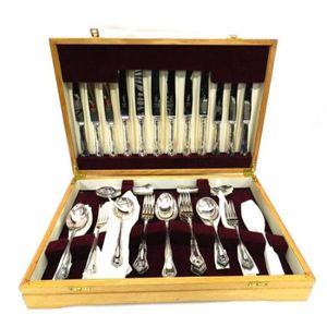 A Paramount silver plate cutlery service with canteen, includes…