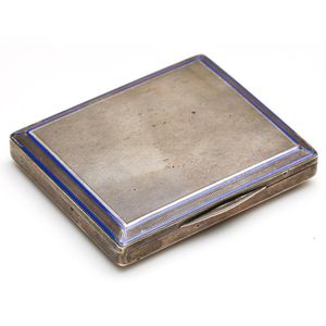 HERMES Cigarette case in silver 925 thousandths guilloch…