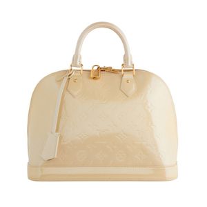 Louis Vuitton Alma MM Yellow Vernis Leather Handbag, 2011 - Luggage ...