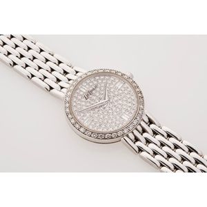 DeLaneau, white gold and diamond lady's dress watch, 18ct white ...