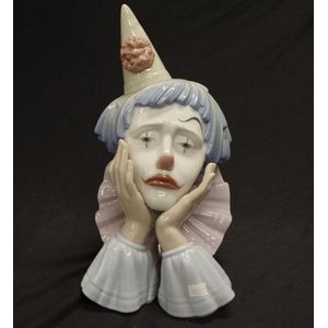 SALE Lladro, Clown Head, Orig Box Spain, Jose Puche, Retired, 5130, Stand,  Special Vintage Very Rare, Fabulous 