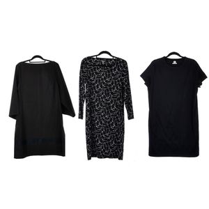 Hermes, three black Dresses, Midi, grey, white bell pendant and&hellip;