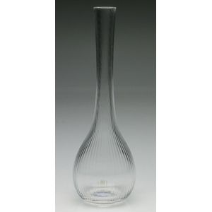 A Daum France ribbed glass Art Nouveau style vase, height 35 cm