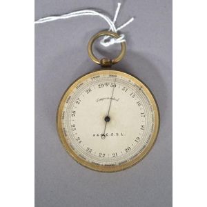 Very fine gilt metal pocket barometer by A&N; C.O.S.L. Very…