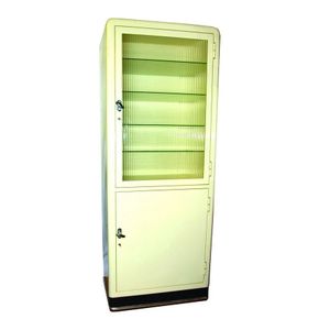 A c.1950 Baisch German medical cabinet, similar to above, tall…