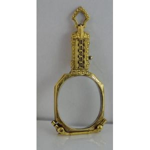 Antique French silver gilt ladies lorgnette, late Victorian…