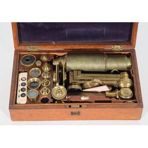 Victorian all brass portable microscope all fully demountable…