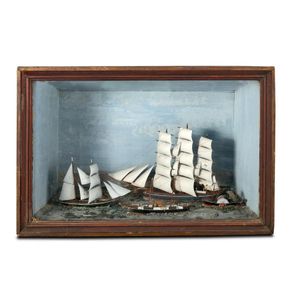 A cedar cased clipper ship diorama, Australian, 19th century,…