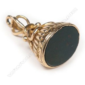 An early 20th century 9ct yellow gold fob seal, unengraved&hellip;