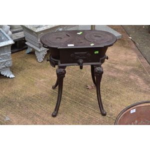 Antique French cast iron small scale stove, 53 cm high, 53 cm…